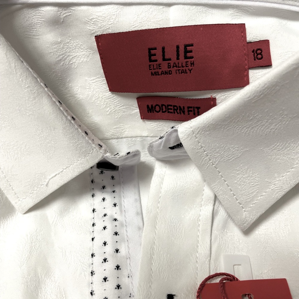 NEW! Boy’s Dressy Patterned Button Down Shirt - Elie Balleh